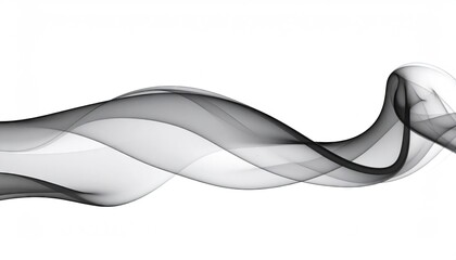 Abstract Gray Smoke Ribbon Corkscrew Design