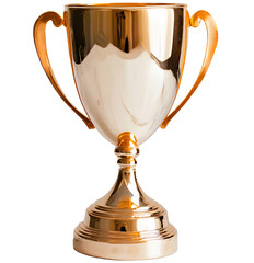gold trophy cup isolated background.
