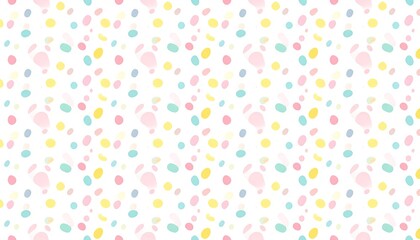 Pastel Confetti Dots and Dashes Seamless Pattern