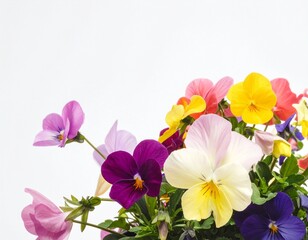 Obraz premium bush of flowers on white background