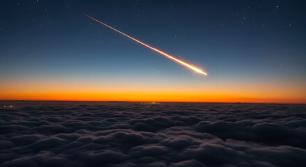 天空を走る壮大な流星