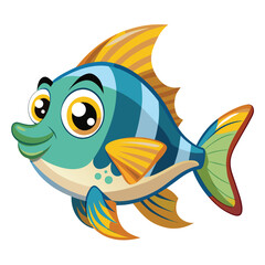 Adorable Vector Art Sea Fish
