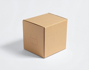 Fototapeta premium cardboard box warehouse mockup, png file of isolated cutout object with shadow 