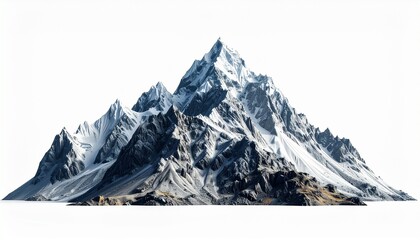 Obraz premium Mountain, transparent background, isolated image, white background