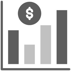 Bar chart icon for audit, business, website, application, printing, document, poster design, etc