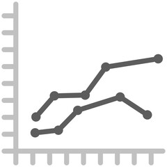 Line chart icon for audit, business, website, application, printing, document, poster design, etc