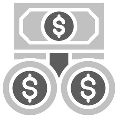 Cash money icon for audit, business, website, application, printing, document, poster design, etc