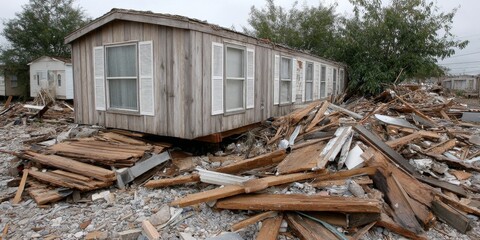 A home being cleared out post-foreclosure by eviction officials