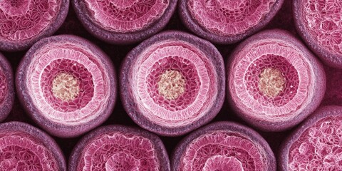 A high-resolution image of cells in mitosis on a glass slide