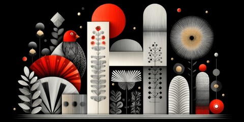 A modern typography design reading cultural unity with balanced shapes