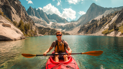 kayaking on the lake