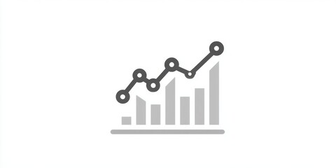 Minimalist line chart icons representing international market trends
