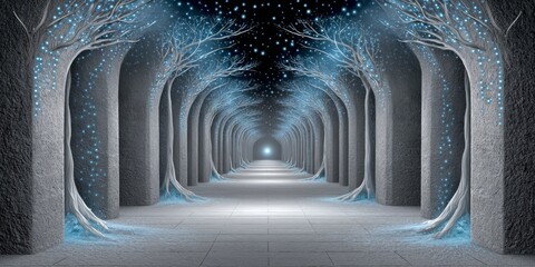 a dark chamber where ancient scrolls are fused with biotech interfaces creating mythical cures