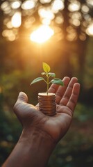 Suitable for financial growth concepts. A metaphor for investment, wealth management, savings, budgeting, development, and prosperity in business ideas.