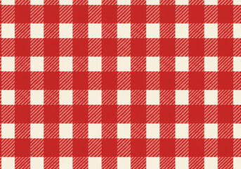 Classic red and white gingham pattern creates a charming, timeless backdrop perfect for picnics, country decor, or rustic themes.