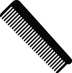 Minimalist black comb icon with elegant design