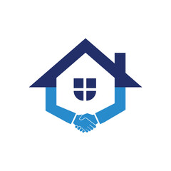 Deal House Logo Vector Real Estate, Property, and Business Partnership