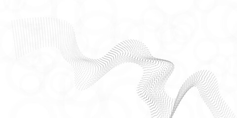 Abstract grey dotted wavy lines. abstract wave background. Flowing dots particles wave pattern halftone gradient curve shape isolated on transparent background..Striped linear pattern .

