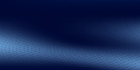 Abstract dark blue gradient background. Dark scene with curved waves of smoke or fog reflecting soft light, Black drop cool feeling of cold and cool underwater water.