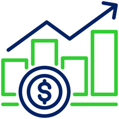 Increase icon isolated on white background. vector illustration icon for business, accounting financial and other business