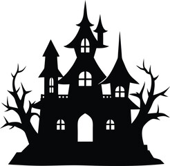 haunted house vector illustration