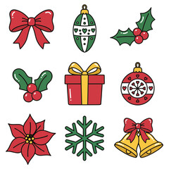 Christmas Vector Icons & Holiday Design Clip Art