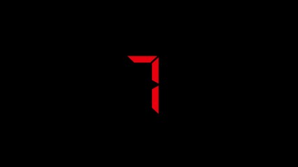 A digital countdown timer number seven sign illustration for sale event business technology symbol - Powered by Adobe