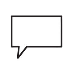 Simple outline of a speech bubble for text and messages