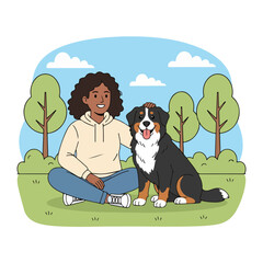 Female and Pet Companion