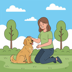Woman with Dog