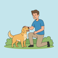 Man with Dog