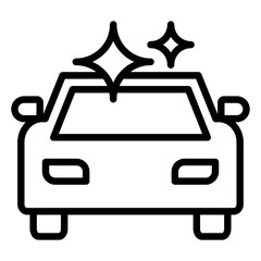 Clean Car Outline Icon
