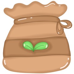 Gardening icons showing planting seeds, watering and potting plants.