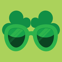 Green shamrock shaped sunglasses accessory eyewear