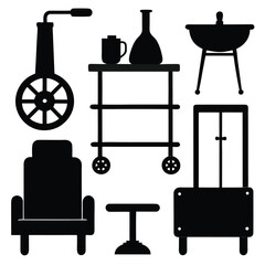 Outdoor furniture and grill collection barbecue chair