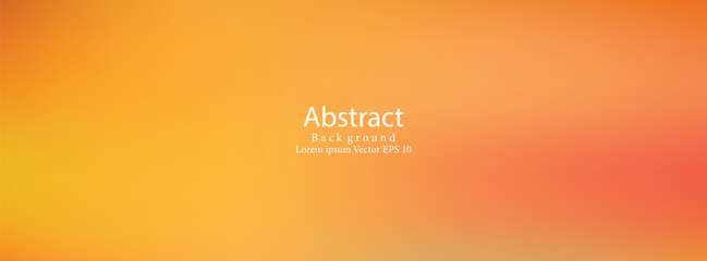 Abstract 3D autumn studio space background. Blank wall background with orange and dark brown gradients. Horizontal mockup background for seasonal product presentation.