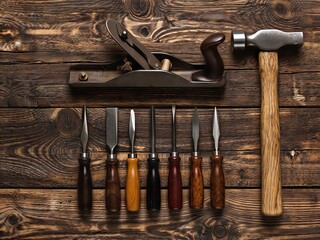 hammer and nails on wood
