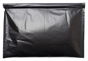 PNG Aluminium leather black bag.