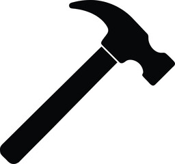 Hammer Silhouette Vector Art Illustration
