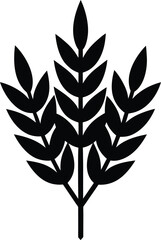 Oats silhouette vector art illustration