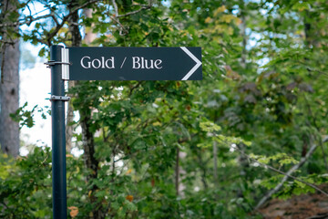 direction sign in the park