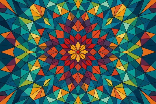 From patterns mirrored mandala geometric simple vector polygonal abstract symmetrical illustration