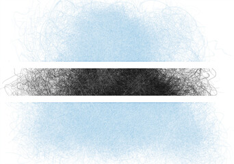 A digitally rendered graphic depiction displays horizontal bands of light blue, white, and black,...