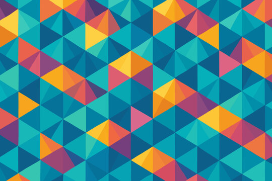 Isogrid isometric pattern tessellated triangles equilateral layered vector illustration crystalline building arrangement