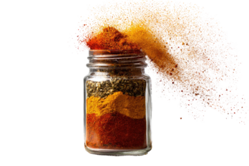 Dramatic Shot of an Empty 32 OZ Jar Isolated on transparent background