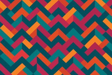 Colorful tessellation geometric rhythm shapes vector alternating rhombus sharp illustration diagonal building
