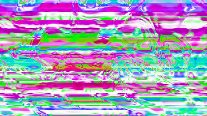 Vibrant Abstract Glitch Art with Multicolor Distorted Stripes and Digital Noise Texture