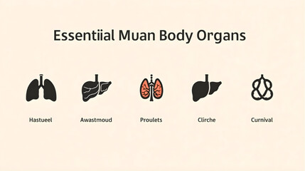 Essential Human Body Organs  Medical Diagram