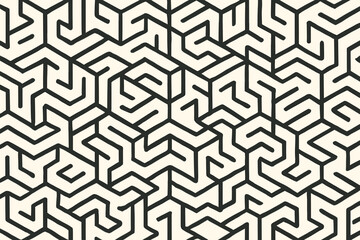 Illustration vector partitions background filled seamless geometry grid maze cubic repeating abstract