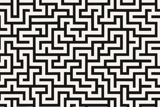 Vector maze illustration grid evenly intricate flowing rectangular pattern tessellation abstract